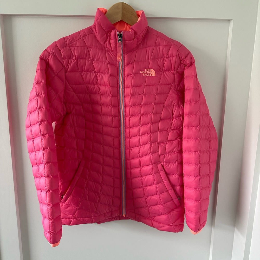 The North Face Thermoball Quilted Jacket in Pink- Girls size 14-16